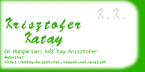 krisztofer katay business card